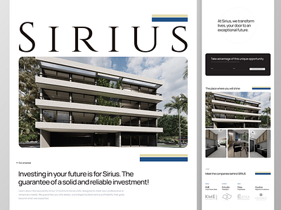 Sirius Real Estate Website app branding design illustration interface logo ui ux web web design