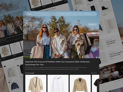 Façon - Fashion Web Design clothes clothing e commerce ecommerce fashion interface landing page shop store ui ui design uiux user interface ux ux design ux research wear web web design website