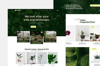 GARDENO Plants - Website flowers gardening greenery greenhouse leaves nature plants uiux web design website
