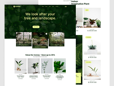 GARDENO Plants - Website flowers garden greenery greenhouse nature plants uiux user interface web design website