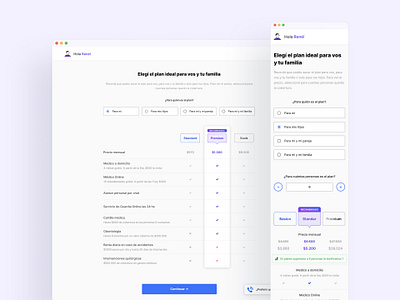 Pricing landing for Hola René!