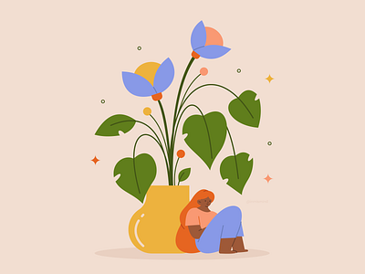 Plant Pot character character design design flower illustration illustrator plant plant pot spring vector visual art