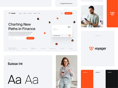 Voyager Brand Concept banking branding design finance fintech graphic design logo web design