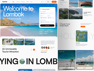 TRIPPIN - Tourism Booking Website amazon booking elementor framer landing page shopify template theme ticket tourism travel trip ui vacation webflow website wordpress