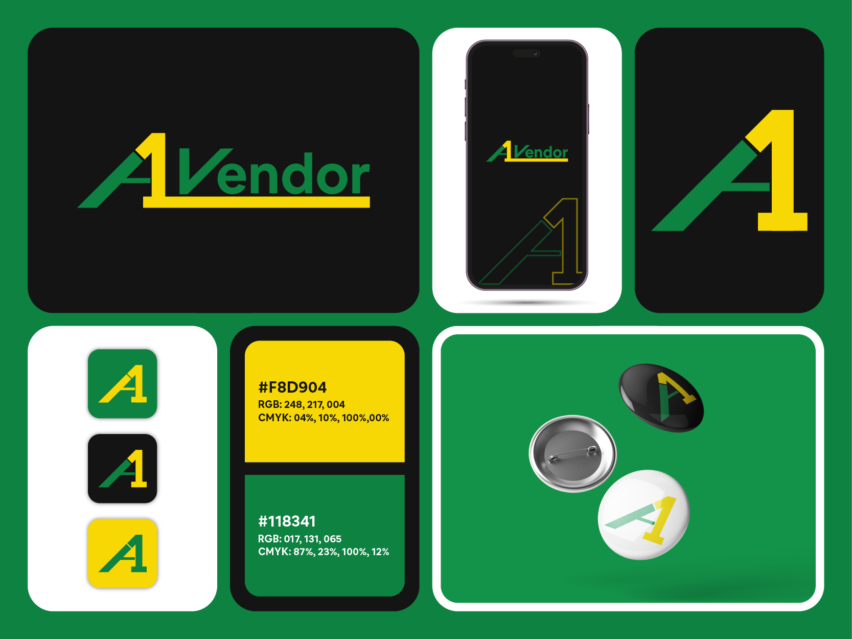 A1Vendors Logo and Branding app logo brand guidelines brand identity brand mark branding corporate identity graphic design logo logo identity logo mark