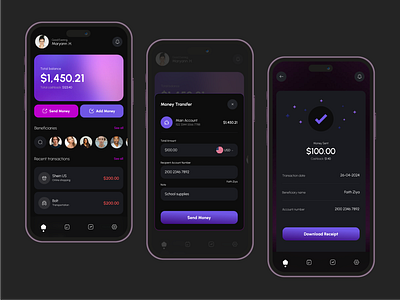 Mobile Payment Application banking finance finance app finance design fintech mobile app ui ux