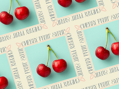 Cherry fruit Syrup brand design branding branding font cherry design drink font food fruit graphic design label logo logotype packaging syrup typography