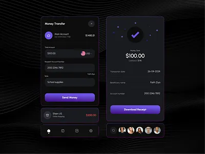 Mobile Payment Application finance finance app finance design fintech mobile app ui ux