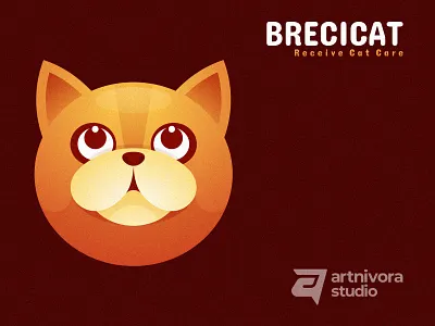 BECICAT branding cat cat logo colorful design illustration logo logotype modern vector
