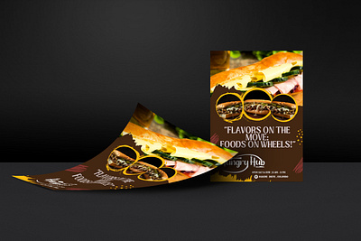 FOOD TRUCK FLYER DESIGN || HUNGRY HUB branding business design flyer graphic design illustration illustrator logo photoshop