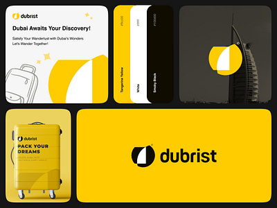 Dubrist Tours & Travel Branding brand brand design branding design dubai graphic design icon letter logo tour travel