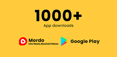 Congratulations, the downloads of mordo app have exceeded 1000+ app apple branding design download google google play google play store graphic design logo mobile music ui video