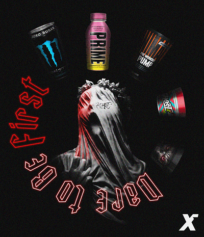Aesthetic Energy drinks & Suppliments Poster aesthetic branding design energy drinks graphic design illustration photoshop prime