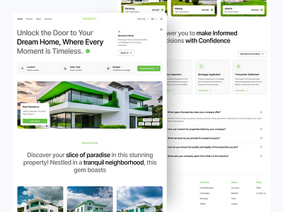 Property - Landing Page apart brand branding home house landing page minimalist perum property real estate ui ui design uiux web website