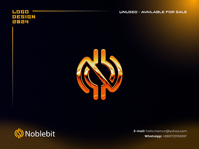 Noblebit - Bitcoin logo design bit bitcoin logo branding coin crypto currency crypto logo designishkul letter n bitcoin logo letter n logo logo logo design modern logo nokshakar