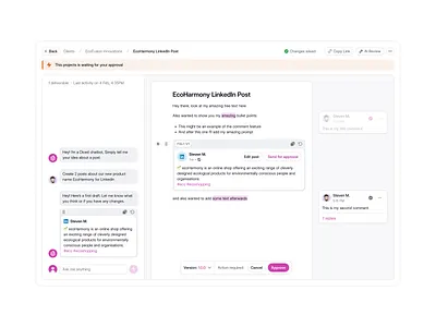 Post Creation ai app create dashboard post saas social ui ux