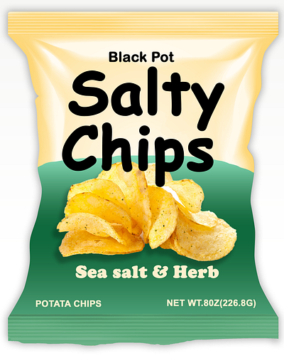 Packaging Design - SALTY CHIPS branding graphic design ui