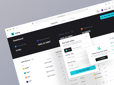 Staking Platform | Dashboard bitcoin crypto dashboard minimal modal staking ui ux wallet web web app