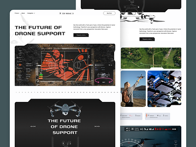 Drone Landing Page design drone ecommerce interface landing page minimal product ui uidesign web website