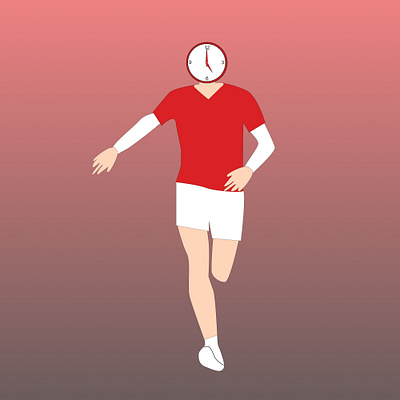 a man running race