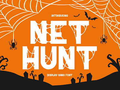 Best Display Sans Serif - Net Hunt - Spider Font best font bold serif branding font classic font cool font creative font decorative font display font fancy font halloween font headline font horror font logo font magazine font packaging font retro font sans serif scary font typeface font wedding font