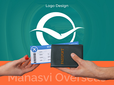 Manasvi Overseas - Logo Design airline branding flight graphic design logo overseas tourism tourist travel travel agency travelling travelling logo trip