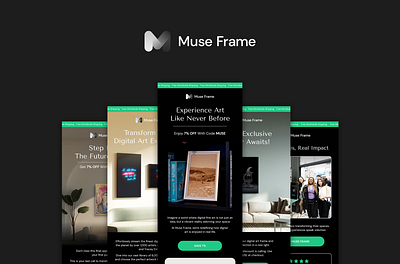 Muse Frame Email Template Design branding creative email design creative email templates design design trends 2024 e email design email design ideas email design inspiration email design trends email newsletter figma graphic design ui