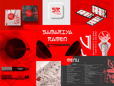 Samariya Ramen Branding Identity Design advertising branding creative agency graphic design marketing packaging ui ux