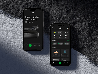 Smart Home Mobile Apps clean design han home service light smart home smart house tranding ui