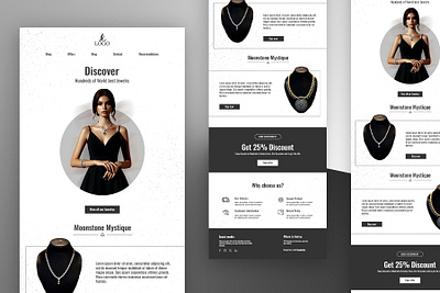 Jewellery Email Newsletter Design | E-newsletter abdulhsaimon e newsletter gold