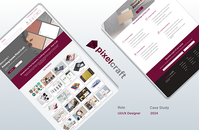 Pixel Craft - Landing Page design branding corporate landing page minimal printing redesign uiux visual identity website