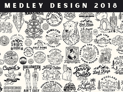 Archive 2018 Medley Designs branding illustration vintage logo logo design outdoor design print stuff vintage logo