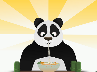 Master Po 🐼🍜 art background design illustration kungfu panda illustration kungfu panda po master po noodles po illustration