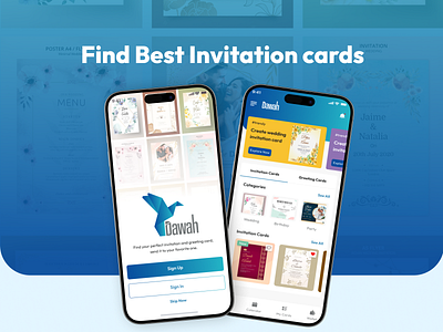 Digital Invitation Maker Application appdesign invitationcard mobileapp ui uiux