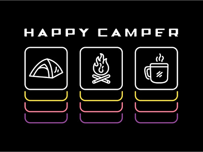 Happy Camper adventure backpacker bonfire caffeine camp camper camping campsite coffee drink hiking holiday mountain national park nature outdoors tent travel vacation wildlife