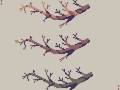 TreeBranch.png 16bit 8bit chillart digitalart environment design game design gameart illustration lowres minimalistart minimalistic pixel art pixelart pixels retro retroart sketch sprite tree treeart