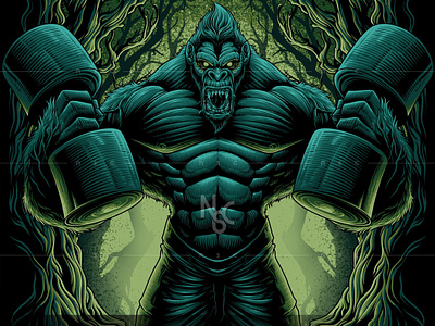 GORILLA GYM animals apparel barbell body building clothing dumbbell fitness fitness center gorilla gorilla fitness gym gym motivation health monkey muscle poster design sport strong tshirt design workout