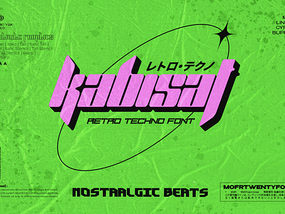 Kabisat - Y2K, Retro Techno Display branding classic design digital asset font font asset font preview graphic design logo poster graphic retro techno typography y2k