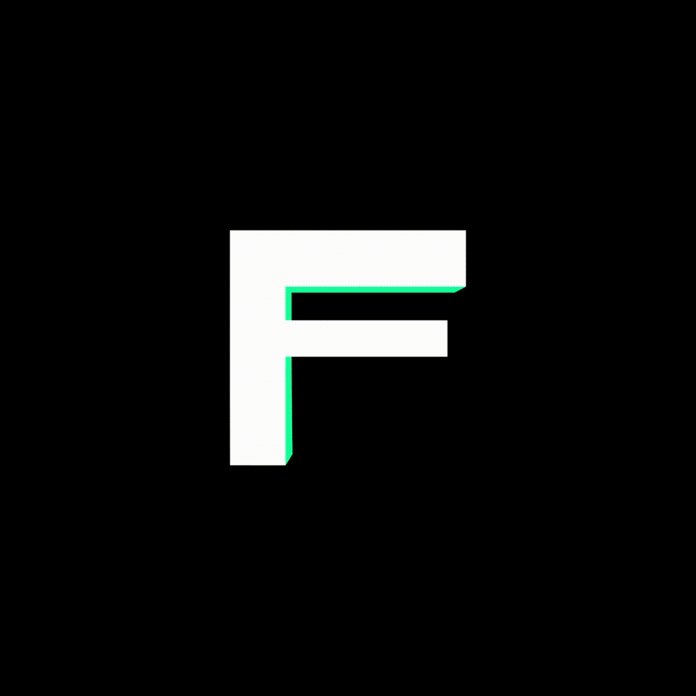 Letter "F" graphic design motion graphics