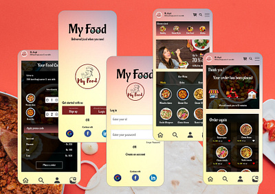 My Food app UI design animation food food app food product app foodapp graphic design motion graphics product design ui