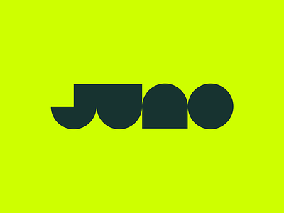 Juno abstract brand identity branding custom type friendly geometric logo logo design logotype minimal playful simple tech type typography visual identity wordmark