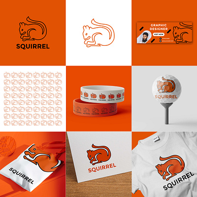 SQUIRREL Minimalist and modern logo design branding creative logo design fiverr graphic design illustration logo logo design logo maker minimalist logo modernlogo squirrel