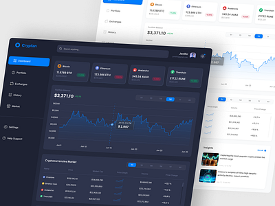 Crypfan - Cryptocurrency Dashboard crypto product design ui uiux ux web design website