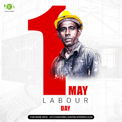 Labour Day Poster graphic design ui