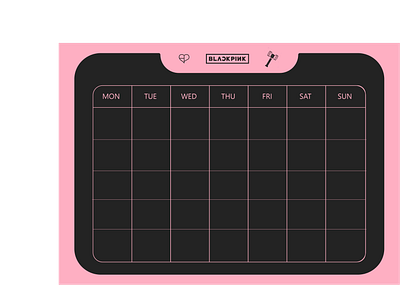 BlackPink Timetable Template design template timetable