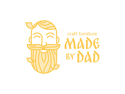 Craft furniture wooden man logo branding craft design emblem face graphic design happy illustration logo logotype man modern wooden