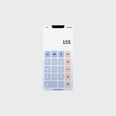 DailyUI 04 Calculator ui