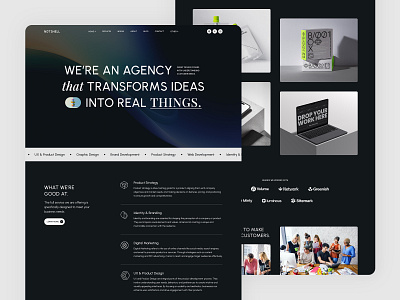 Nutshell - Portfolio Website Template agency branding colorful dark dark design design gradient logo ui design web design webflow