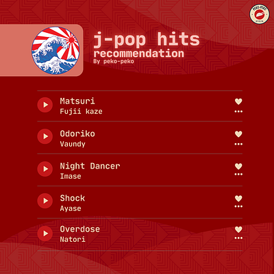 J-POP Recommendation branding graphic design