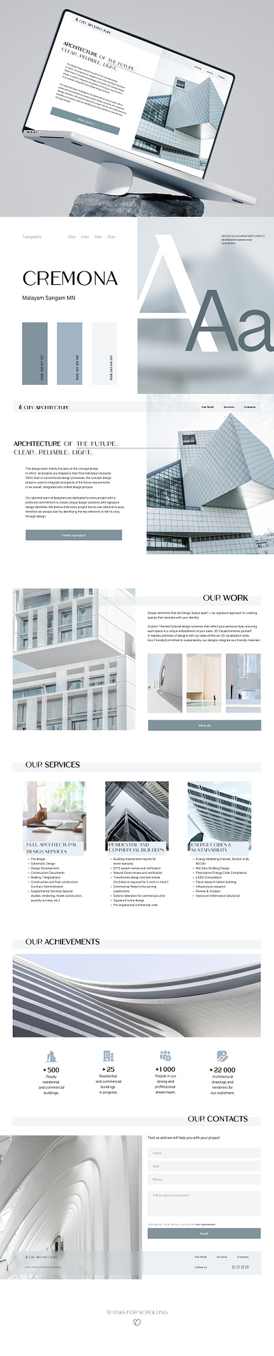 Landing page for Architecture company illustration landing ui uidesign ux web